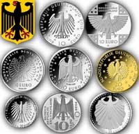 Герб Германии на монетах