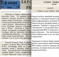 Люциан Желиговский, Zapomnianae prawdy (Забытые истины) - Проект Людендорфа