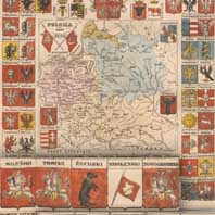 Гербы ваяваодстваў ВКЛ згодна з Atlas historyczny, genealogiczny, chronologiczny A. Le Sage, 1799