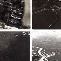 Берасце. Выява былога касцёла Звеставання найсвяцейшай Дзеве Марыі i з будынкам кляштару брыгiтак пасля прыстасавання на турму (пазначаны чырвоным) на аэрафота часоў Першай сусветнай вайны. Крынiца - фота з iнтэрнэт-аукцыёну ebay. de