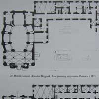 Берасце. Выява планаў першага i другога паверхаў касцёла Звеставання найсвяцейшай Дзеве Марыі з корпусам кляштару брыгiтак y першай палове XIXст. да перабудовы пад казармы гарнiзона фартэыi паводле абмерных чарцяжоў 1835г. Апублiкавана - Koscioly i klasztory rzymskokatolickie dawnego wojew?dztwa brzeskolitewskiego. Czesc 5. Tom 1. - Krak?w, 2013.