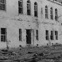 Берасце. Выява пабудоў былога кляштару бернардынцаў, перабудаваных на ваенны шпiталь. Фота часоў Другой Сусветнай вайны, 1941г. Крынiца - iнтэрнэт аукцыён ebay de