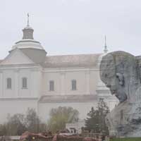 Берасце. Графiчная рэканструкцыя касцела Пана Езуса і Святога Казіміра калегii езуiтаў. Гiпатэтычны выгляд на перыяд сярэдзiны XVIIIст. 3D Мадэль, арыгiнальныя фота, фотамантаж - by A. Nevar 2019г.