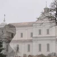 Берасце. Графiчная рэканструкцыя касцела Пана Езуса і Святога Казіміра калегii езуiтаў. Гiпатэтычны выгляд на перыяд сярэдзiны XVIIIст. 3D Мадэль, арыгiнальныя фота, фотамантаж - by A. Nevar 2019г.