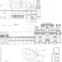 Берасце. Выявы праекцый касцела Пана Езуса і Святога Казіміра i карпусоў калегii езуiтаў з тэрыторыяй на абмерных чарцяжах. Апублiуавана - Е. Д. КВИТНИЦКАЯ - БЕЛОРУССКИЕ КОЛЛЕГИУМЫ XVIII в.