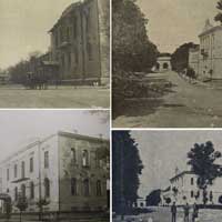 Берасце. Выява былога касцела i корпуса калегii езуiтаў, перабудаваных пасля 1837г. на патрэбы ваеннага ведамства. Фотакалаж з выяў часоў пасля 1915г. i мiжваеннага перыяду II Рэчы Паспалiтай 1921-1930гг. Крынiца фота - iнтэрнэт аукцыён ebay de, Koscioly i klasztory rzymskokatolickie dawnego wojewodztwa brzeskolitewskiego. Czesc 5. Tom 1. — Krakow, 2013; Biblioteka Narodowa. Poczt.12235