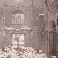 Берасце. Былы касцёл кляштару бэрнардынак, перабудаваны пад патрэбы ваеннага ведамства. Выявы iнтэр'ераў пасля пажару. Фота 1914г. Крынiца - iнтэрнэт-аукцыён ebay,de з прыватнай калекцыi