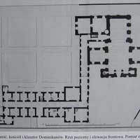 План першага паверха былога касцёла Святой Сафіі i кляштару дамініканаў з абмераў 1830г. (РГИА. Ф. 349. Главное военно-техническое управление. Оп. 4. Д. 149. Доминиканский монастырь. Дата: 1830г.) Апублiкавана - Koscioly i klasztory rzymskokatolickie dawnego wojew?dztwa brzeskolitewskiego. Cz 5. Tom 1. - Krakow, 2013.