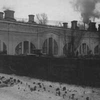 Берасце. Выява Цытадэлi - пабудоў былой артылерыйскай Базылiянскай батарэi, пабудаванай ў 1865-1867гг. на месцы жылога корпуса кляштару дамініканаў, побач з былым касцёлам Святой Сафіі. Фота часоў Першай Сусветнай вайны (1915-1917гг.) Крынiца - iнтэрнэт-аукцыён ebay de 