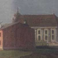 Выява бакавога паўднёвага фасада былога касцёла Святой Сафіі кляштару дамініканаў на момант пабудовы фартэцыi ў 1840г. з акварэлi Марцiна Залескага. Апублiкавана - Kocioly i klasztory rzymskokatolickie dawnego wojew?dztwa brzeskolitewskiego. Cz 5. Tom 1. - Krakow, 2013