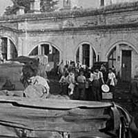 Берасце. Выява Цытадэлi - пабудоў былой артылерыйскай Базылiянскай батарэi, пабудаванай ў 1865-1867гг. на месцы жылога корпуса кляштару дамініканаў, побач з былым касцёлам Святой Сафіі. Фота мiжваеннага перыяду часоў II Рэчы Паспалiтай (1921-1939гг.) Крынiца - iнтэрнэт-аукцыён ebay de 