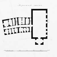 Берасце. Выява касцёла Св. Тройцы i кляштара аўгустынцаў з абмерных чарцяжоў 1830г. План другога паверха. Крынiца - абмерныя чарцяжы РДГА, Фонд 349. Галоўнае ваенна-тэхнiчнае упраўленне. Опiс 4. Справа 144. План Аўгустынскага кляштара, Апублiкавана - сайт IBREST.RU