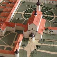 Графiчная рэканструкцыя кляштару картузiянцаў (картузаў) у Бярозе. Макет, выкананы Мiкалаем Мiкалаевiчам Уласюком (старэйшым), Брэстрэстаўрацыяпраект.