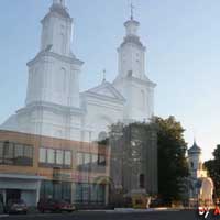 Быцень, Базыліянская саборная царква. Графічная рэкнструкцыя, 3D-мадэль і фотаапрцоўка — А. Невар