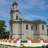 Лыскава (Пружанскi раён). Графiчная рэканструкцыя касцёла св. Тройцы кляштара мiсiянераў. 3D-мадэль, фотамантаж - by А. Nеvar 2018г., арыгiнальныя фота - Vadzim Khaniauka