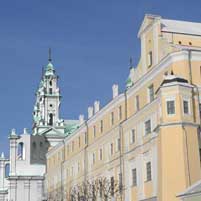 Пiнск. Графiчная рэканструкцыя касцёла св. Станiслава былога комплексу калегii езуiтаў. 3D мадэль, фотамантаж - А.Невар 2015г.