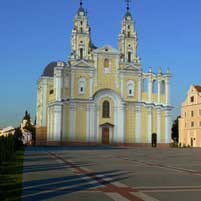 Пiнск. Графiчная рэканструкцыя касцёла св. Станiслава былога комплексу калегii езуiтаў. 3D мадэль, фотамантаж - А.Невар 2015г.