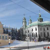 Пiнск. Графiчная рэканструкцыя касцёла св. Станiслава былога комплексу калегii езуiтаў. 3D мадэль, фотамантаж - А.Невар 2015г.