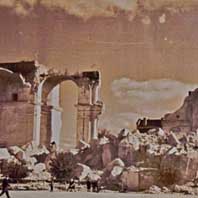 Пiнск. выява былога езуiцкага касцёла св. Станiслава падчас руйнавання пасля другога выбуху. Фота 1953г. Апублiкавана - артыкул Пятро Савіч, Беларускае Радыё Рацыя. Электронны рэсурс - http://www.racyja.com/hramadstva/yak-uzryvali-pinski-kastsyol-svyatoga-sta/ 