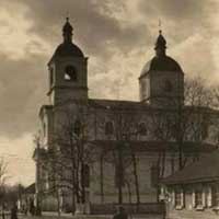 Пiнск. Выява свята-Фёдараўскага сабора (былога касцёла св.Дамiнiка кляштару дамiнiканаў) Фота пачатку XXcт. часоў Першай сусветнай вайны (1915-1918гг.) Крынiца - iнтэрнэт-аукцыён ebay de