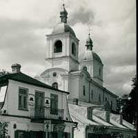 Пiнск. Выява свята-Фёдараўскага сабора (былога касцёла св.Дамiнiка кляштару дамiнiканаў) Фота першай паловы XXcт. (1936г.) Аўтар фота - H. Paddubski