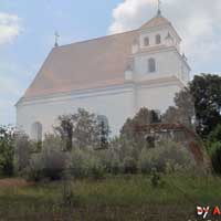 Асташын (Карэлiцкi раён). Графiчная рэканструкцыя былога кальвiнскага збору. 3D мадэль - А. Невар. 2017г., фотамантаж - А. Невар 2019,2020гг., арыгiнальныя фота - Aleksandr Jarosz 