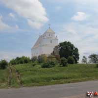 Асташын (Карэлiцкi раён). Графiчная рэканструкцыя былога кальвiнскага збору. 3D мадэль - А. Невар. 2017г., фотамантаж - А. Невар 2019,2020гг., арыгiнальныя фота - Aleksandr Jarosz 