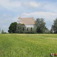 Асташын (Карэлiцкi раён). Графiчная рэканструкцыя былога кальвiнскага збору. 3D мадэль - А. Невар. 2017г., фотамантаж - А. Невар 2019,2020гг., арыгiнальныя фота - Aleksandr Jarosz 