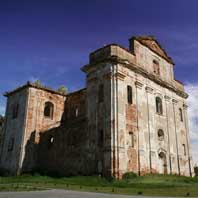 Бераставiца Вялiкая. Выява былога кармелiцкага касцёла Звеставання Панны Марыі. Сучасны стан. Фота - Сергей Плыткевич