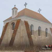 Гайцюнішкі (Воранаўскі раён Гарадзеншчыны). Графiчная рэканструкцыя былой пратэстанцкай бажнiцы. 3D-мадэль, фотамантаж - by А. Nеvar 2018г., арыгiнальныя фота - S. Yarohovich