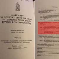 Горадня. Гiсторыя касцёла Маці Божай Ружанцовай кляштару дамініканаў з даследванняў Maria Kalamajska-Saeed. Апублiкавана - Materialy do dziejow sztuki sakralnej na ziemiach wschodnich dawnej Rzeczypospolitej, red. Maria Kalamajska-Saeed. cz. IV, Koscioly i klasztory rzymskokatolickie dawnego wojewodztwa trockiego, t. 3, Koscioly Grodna (3), Krakow 2016.