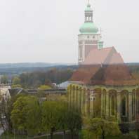 Гiпатэтычная графiчная рэканструкцыя былога фарнага касцёла (фара Вiтаўта) на перыяд пачатку XVIIст. (першапачатковы выгляд мураванай святынi да пазнейшых перабудоў) 3D-мадэль, фотамантаж by А.Невар, арыгiнальныя здымкi by Y. Ambrushkevich - 2016г