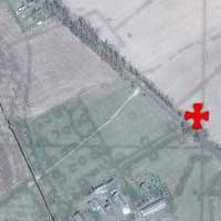 Котчына (Мастоўскi раён). Выява былога касцёла дамiнканцаў на мапе XIX ст. у параўнаннi з сучасным аэрафотаздымкам мясцовасцi. Фотамантаж by A. Nevar. 2019г.