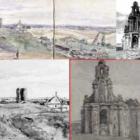 Наваградак. Выява былой замкавай царквы. 1846г. Аўтар - Канут Русецкі. Электронны рэсурс - https://upload.wikimedia.org/wikipedia/commons/c/ce/Navahradak%2C_Zamkavaja._Наваградак%2C_Замкавая_%281846%29.jpg