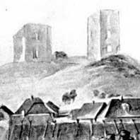 Наваградак. Выява былой замкавай царквы, краявіды. 1800г. Аўтар - Юзаф Пешка. Электронны рэсурс - https://upload.wikimedia.org/wikipedia/commons/5/59/Navahradak._Наваградак_%28J._Pieska%2C_1800%29.jpg