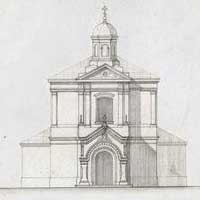 Новадзевяткавiчы. Выявы касцёла Св. Апосталаў Пятра і Паўла на абмерных чарцяжах. Выгляд на сярэдзiну XIX ст. да перабудовы пад праваслаўную царкву i пасля. Параўнанне зменаў вонкавага выгляду.