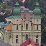 Графiчная рэканструкцыя касцёлу св. Міхала Арханёла былога дамiнiканскага кляштару ў г.Слонiм. 3D мадэль, фотамантаж - А.Невар, арыгiнальнае фота - С.Плыткевiч