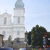 Слонiм. Графiчная рэканструкцыя касцёлу св. Міхала Арханёла былога дамiнiканскага кляштару. 3D мадэль, арыгiнальнае фота, фотамантаж - А.Невар, 2020г