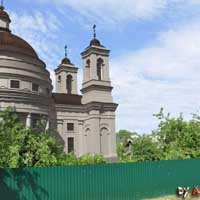 Чачэрск (Гомельская вобласць). Графiчная рэканструкцыя былога езуiцкага касцёла Св. Тройцы. Выгляд на пачатак XIXст. 3D-мадэль by А. Nеvar 2018г. Арыгiнальныя фота - Сяргея Ляпiна