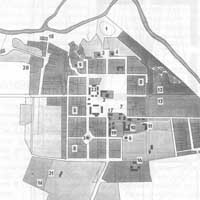 Чачэрск (Гомельская вобласць). План горада 1915г. (рэканструкцыя Ю.Чантурыя, Г.Шарага) Апублiкавана - Ю.Чантурыя (Прасторавая арганiзацыя прыватнаўласніцкага горада эпохі класіцызму) Электронны рэсурс - https://rep.bntu.by