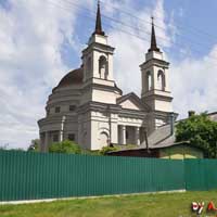Чачэрск (Гомельская вобласць). Графiчная рэканструкцыя Царквы Нараджэння Божай Маці. Выгляд на пачатак XIXст. 3D мадэль, фотамантаж by A. Nevar. 2019г. Aрыгiнальныя фота - Сяргей Ляпін