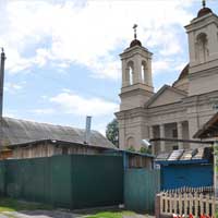 Чачэрск (Гомельская вобласць). Графiчная рэканструкцыя былога езуiцкага касцёла Св. Тройцы. Выгляд на пачатак XIXст. 3D мадэль, фотамантаж by A. Nevar. 2019г. Aрыгiнальныя фота - Сяргей Ляпін