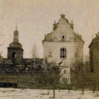 Кiмбараўка (Мазыр). Старыя архiўныя фота касцёла былога кляштара цыстэрцыянцаў на перыяд пачатку XX стагоддзя. Фота 1916г. Электронны рэсурс - .wikipedia.org/