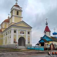 с.Ленiна (Папоўка, Добрушскі раён Гомельскай вобласці). Графiчная рэканструкцыя Свята-Мікалаеўскай царквы. Выгляд на пачатак XX стагоддзя. 3D-мадэль, фотамантаж - by А. Nеvar 2018г., арыгiнальныя фота - S. Boltkov