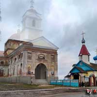 с.Ленiна (Папоўка, Добрушскі раён Гомельскай вобласці). Графiчная рэканструкцыя Свята-Мікалаеўскай царквы. Выгляд на пачатак XX стагоддзя. 3D-мадэль, фотамантаж - by А. Nеvar 2018г., арыгiнальныя фота - S. Boltkov