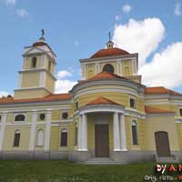 с.Ленiна (Папоўка, Добрушскі раён Гомельскай вобласці). Графiчная рэканструкцыя Свята-Мікалаеўскай царквы. Выгляд на пачатак XX стагоддзя. 3D-мадэль, фотамантаж - by А. Nеvar 2018г., арыгiнальныя фота - Sastouski Kanstancin