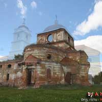 с.Ленiна (Папоўка, Добрушскі раён Гомельскай вобласці). Графiчная рэканструкцыя Свята-Мікалаеўскай царквы. Выгляд на пачатак XX стагоддзя. 3D-мадэль, фотамантаж - by А. Nеvar 2018г., арыгiнальныя фота - Sastouski Kanstancin