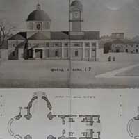 с.Ленiна (Папоўка, Добрушскі раён Гомельскай вобласці). Выява былой Свята-Мікалаеўскай царквы. Чарцяжы праекцый. Крынiца - Комплексныя навуковыя вышуканнi Белспецпраектрэстаўрацыя 1989г. Апублiкавана - сайт hram.by (Праваслаўная архiтэктура Беларусi ) Электронны рэсурс - https://hram.by/