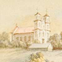 Гайна. Выява былога касцёла Унебаўзяцця Найсвяцейшай Панны Марыі з акварэлi Н. Орды (1876г.) Апублiкавана - форум Глобус Беларусi (fgb.by) Электронны рэсурс - https://upload.wikimedia.org/wikipedia/commons/a/a1/Hajna._Гайна_%28N._Orda%2C_1876%29.jpg