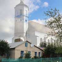 Клецк. Графiчная рэканструкцыя фарнага касцёла (Касцёла Святой Тройцы) на перыяд пачатку XX стагоддзя. 3D-мадэль, фотамантаж - by А. Nеvar, арыгiнальныя фотаздымкi - Uladzimir Sadouski 2017г.